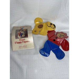Vintage J&J  Floppy Figures Developmental Toy w/book Birth-18 months